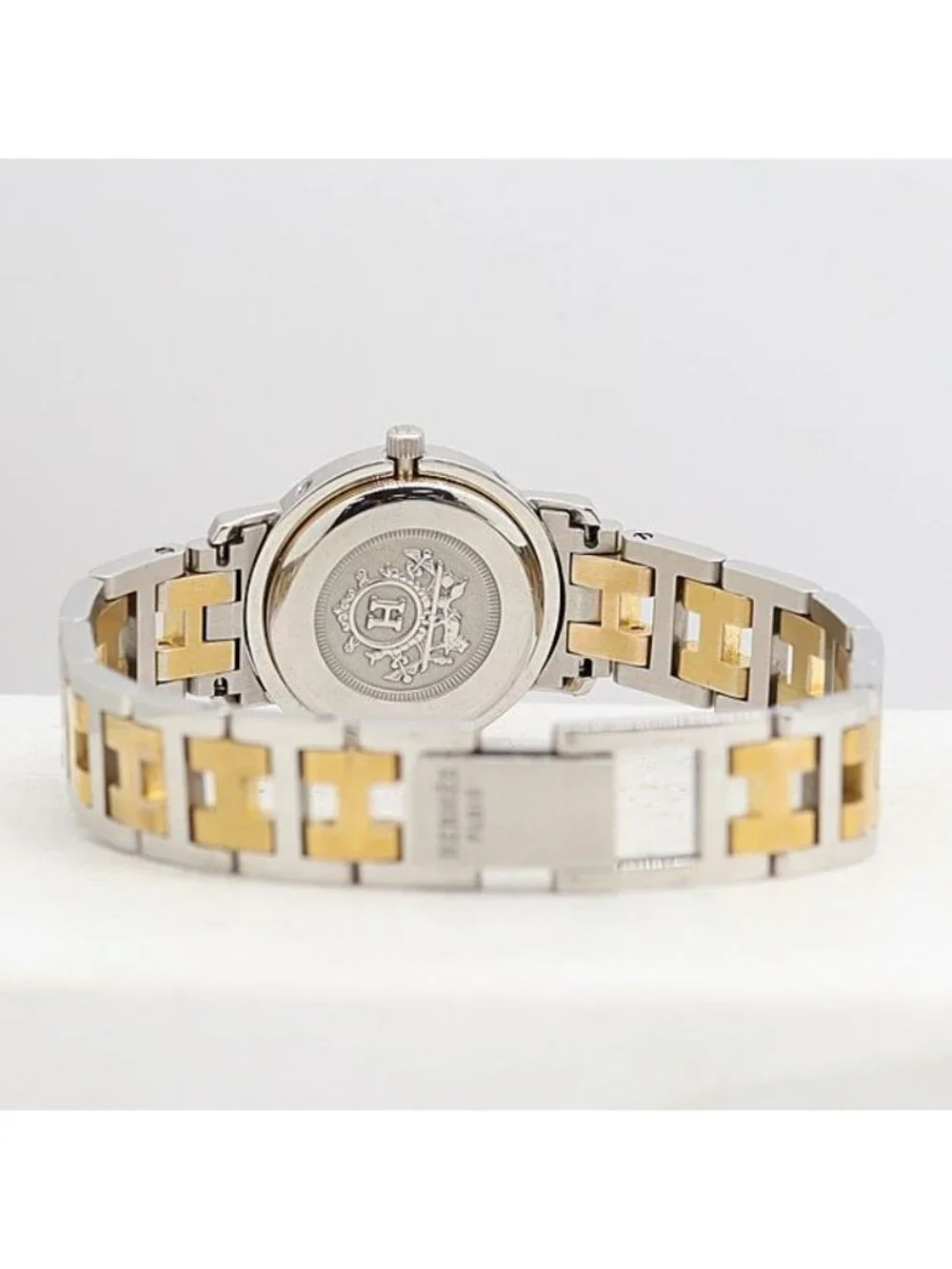 ★SOLD★ Hermes Clipper Date Quartz Ivory Dial Watch Mtm - Picture 4 of 4